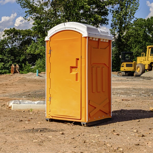 how often are the porta potties cleaned and serviced during a rental period in Fort George G Meade